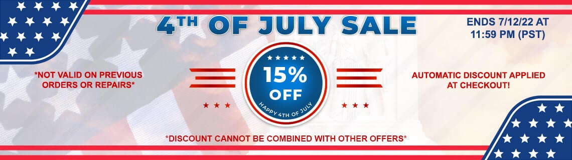 4th Of July Sale 15% Off