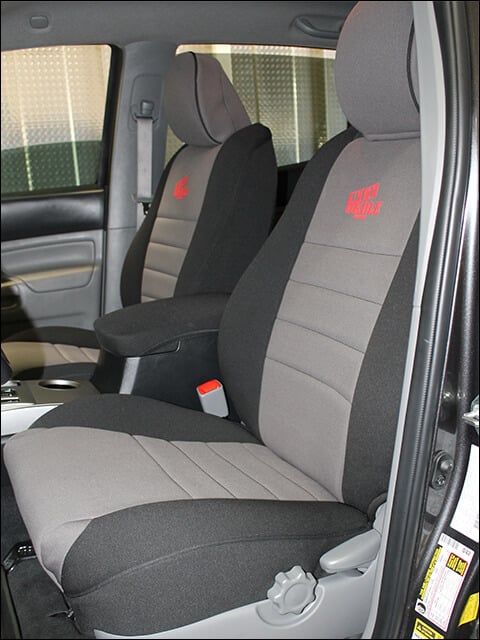 Wet Okole seat covers in gray and black