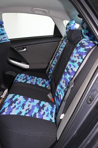 Toyota Prius (Series: Hybrid , V , C , Base) Pattern Seat Covers - Rear Seats