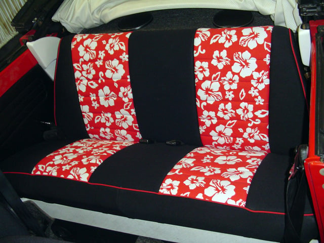Volkswagen Bug Pattern Seat Covers Rear Seats Wet Okole - Volkswagen Beetle Seat Covers