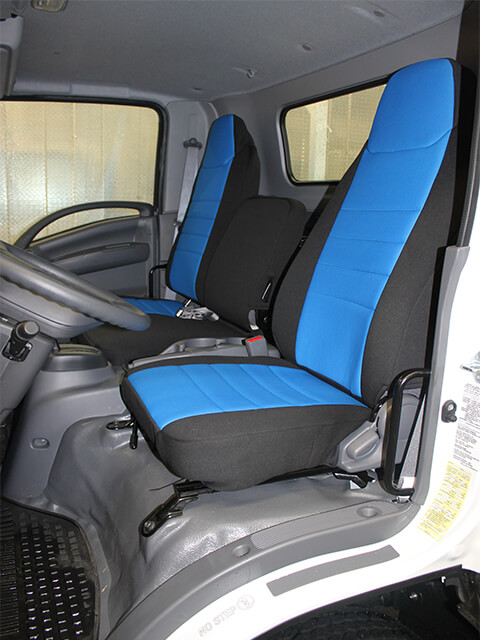 2006-2018 Isuzu NPR Front 40/60 Split Bench Seat, C3 TAN Durafit Heavy-Duty Waterproof Exact Custom-Fit Seat Covers in Endura Fabric 