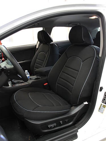 ProSyn Black Leather Auto Seat Covers for Kia Optima Full Set Car Cover