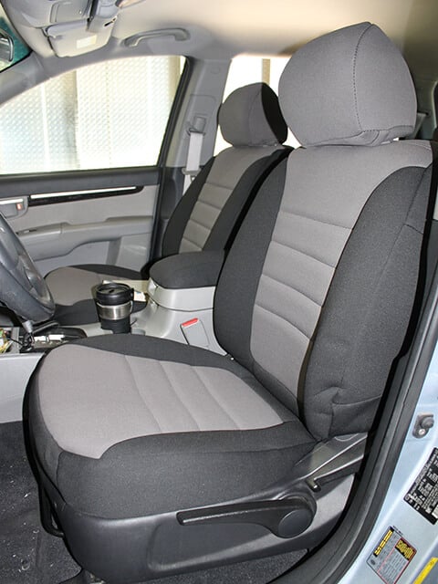 Black Grey Leather Car Seat Covers For Hyundai Santa Fe 2006-2012 