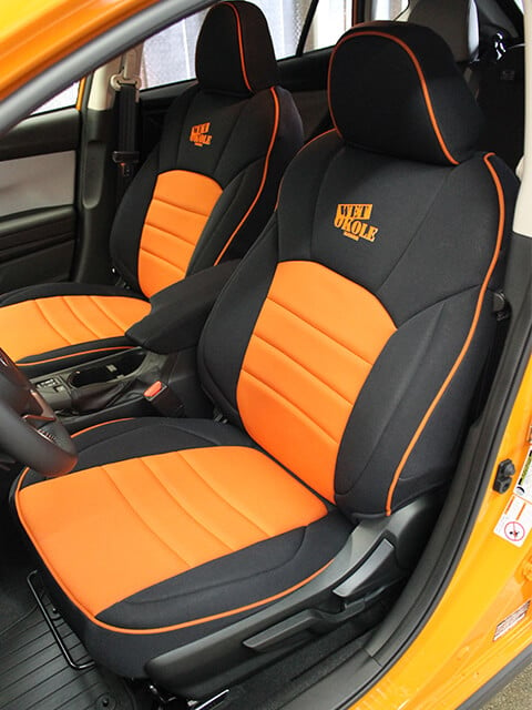 Car Seat Covers Set Front & Rear Fabric 2 Pillows for Subaru 1618 Tan
