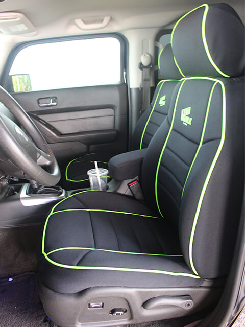 Hummer H3 Full Piping Seat Covers Wet Okole - Hummer H3 Seat Belt Cover