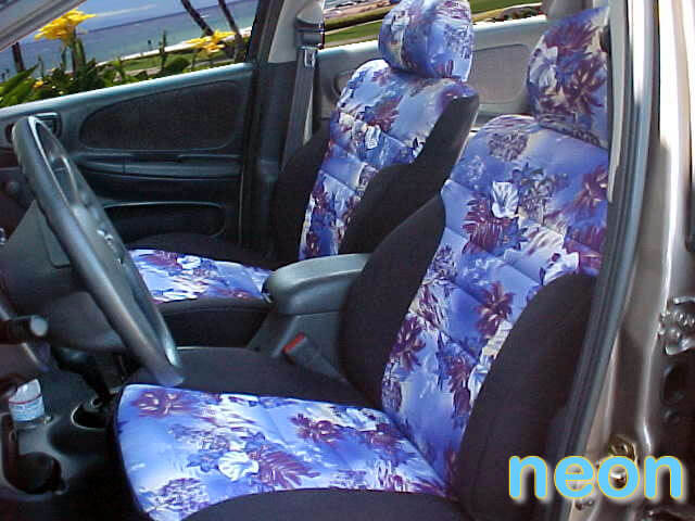 Red with Black Sides Neosupreme Coverking Custom Fit Front 50/50 Bucket Seat Cover for Select Dodge Neon Models